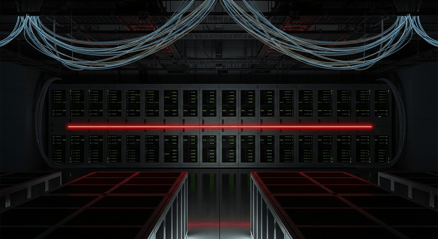 Photo-realistic scene of a founder examining printed spreadsheets pinned to a minimalist black studio wall with a single red tape accent, overhead studio light, editorial business photography, 35mm